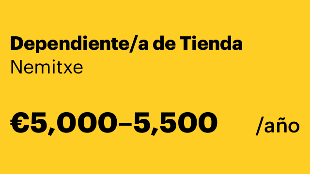 Dependiente/a de Tienda