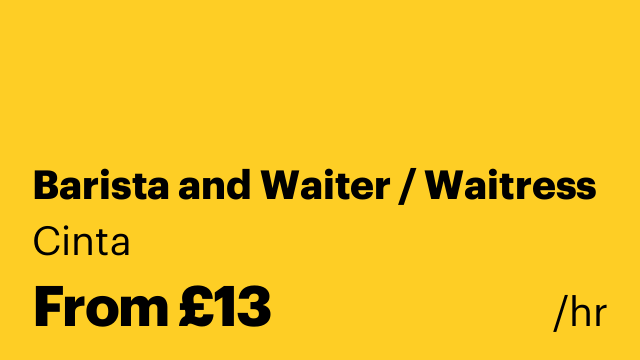 Barista and Waiter / Waitress