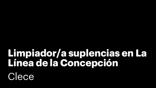 Limpiador/a suplencias en La Línea de la Concepción