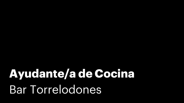 Ayudante/a de Cocina