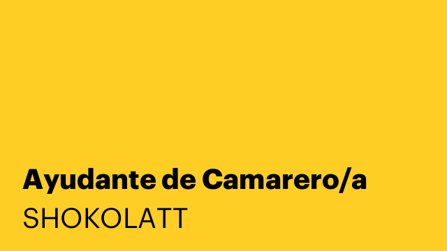 Ayudante de Camarero/a
