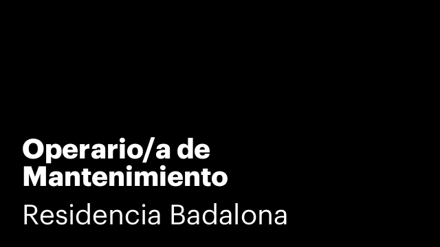 Operario/a de Mantenimiento