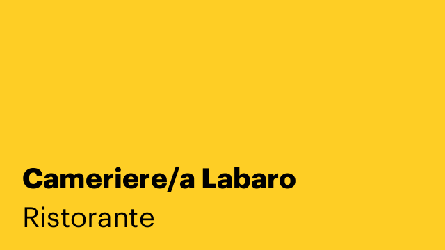 Cameriere/a Labaro