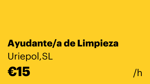 Ayudante/a de Limpieza