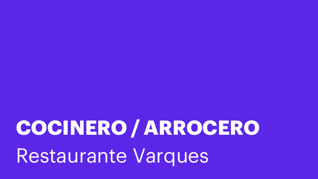 COCINERO / ARROCERO