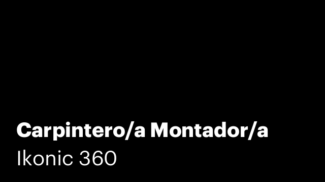 Carpintero/a Montador/a