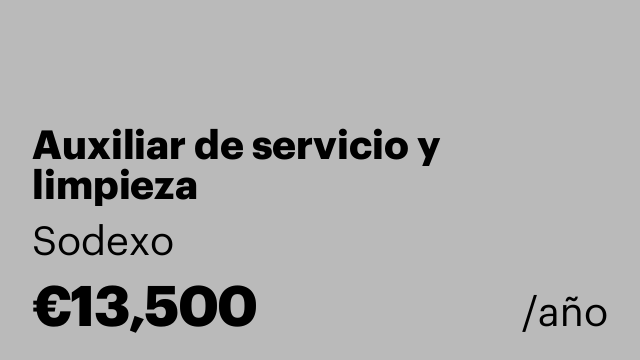 Auxiliar de servicio y limpieza