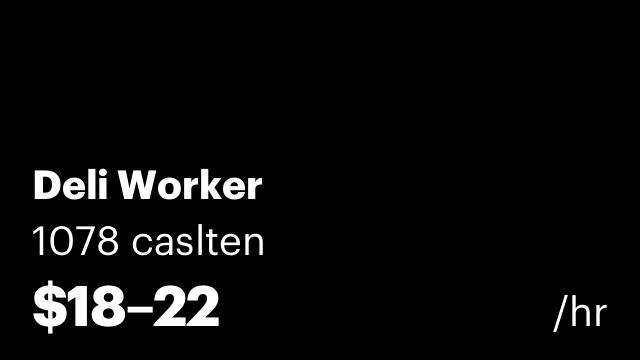 Deli Worker