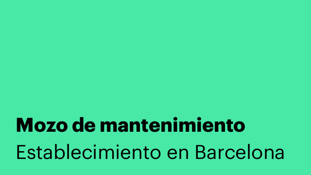 Mozo de mantenimiento