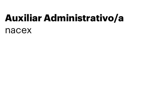 Auxiliar Administrativo/a