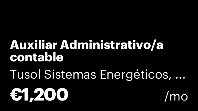 Auxiliar Administrativo/a contable