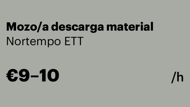 Mozo/a descarga material