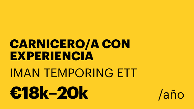 CARNICERO/A CON EXPERIENCIA