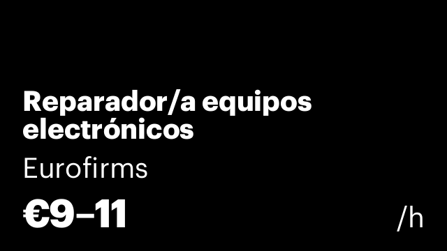 Reparador/a equipos electrónicos