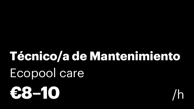 Técnico/a de Mantenimiento