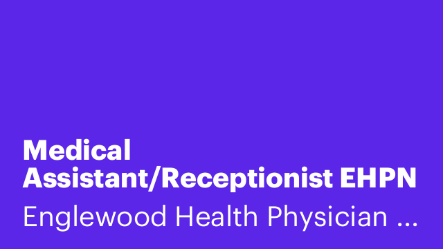 Medical Assistant/Receptionist EHPN Dr Alessio Nutley