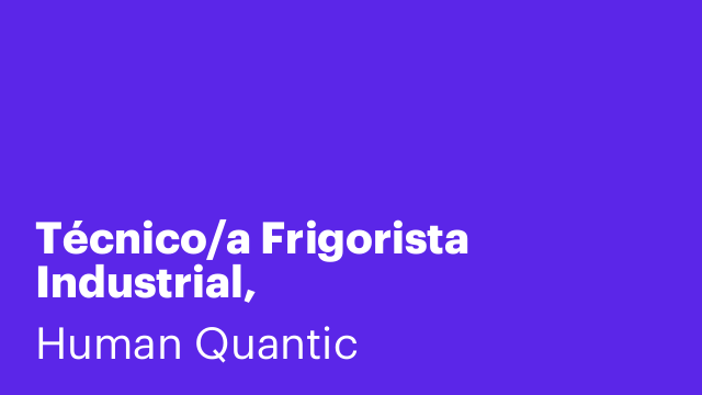 Técnico/a Frigorista Industrial, Electromecánico/a