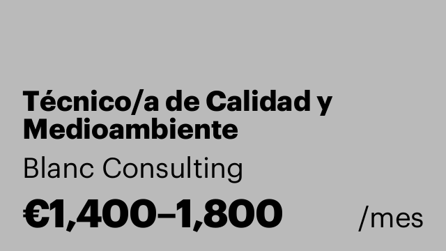 Técnico/a de Calidad y Medioambiente