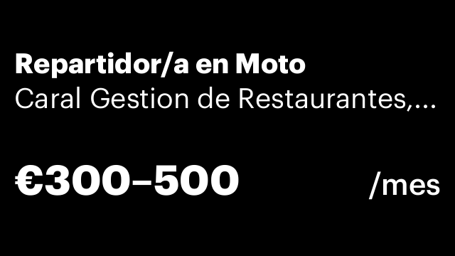 Repartidor/a en Moto