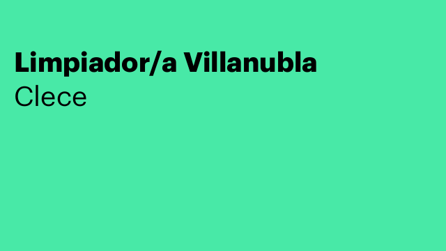 Limpiador/a Villanubla