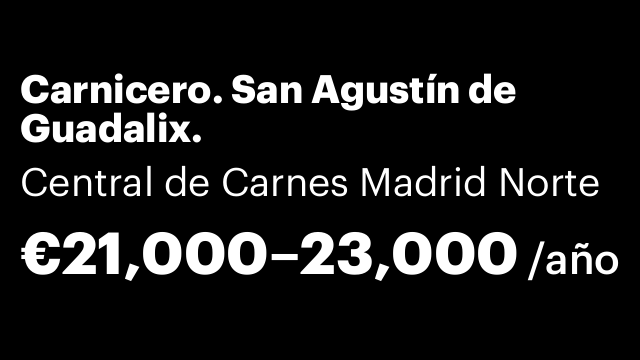 Carnicero. San Agustín de Guadalix.