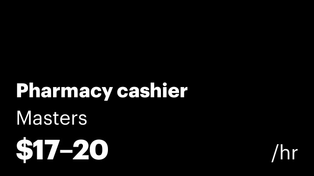 Pharmacy cashier
