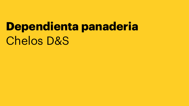 Dependienta panaderia