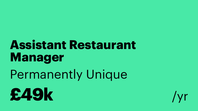 Assistant Restaurant Manager