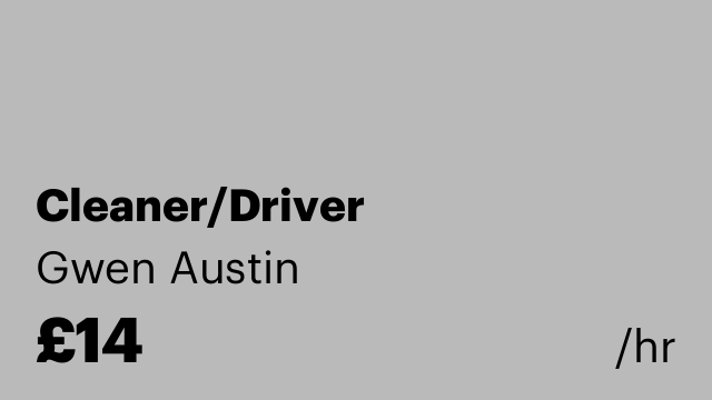 Cleaner/Driver