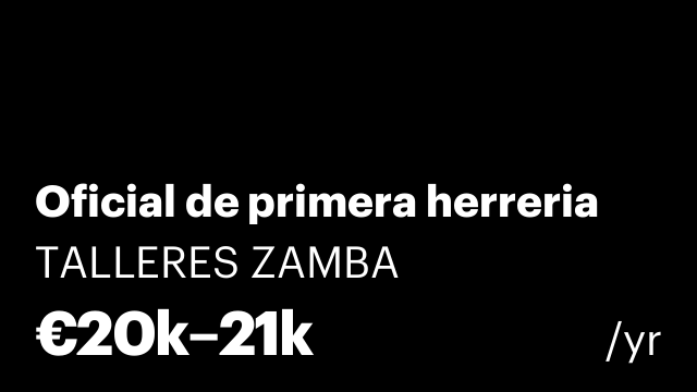 Oficial de primera herreria