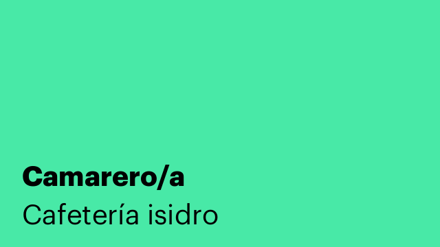 Camarero/a