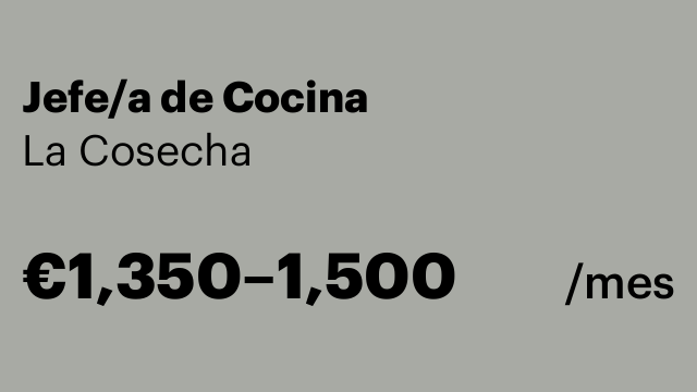Jefe/a de Cocina
