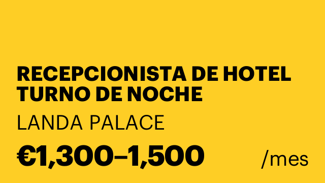 RECEPCIONISTA DE HOTEL TURNO DE NOCHE