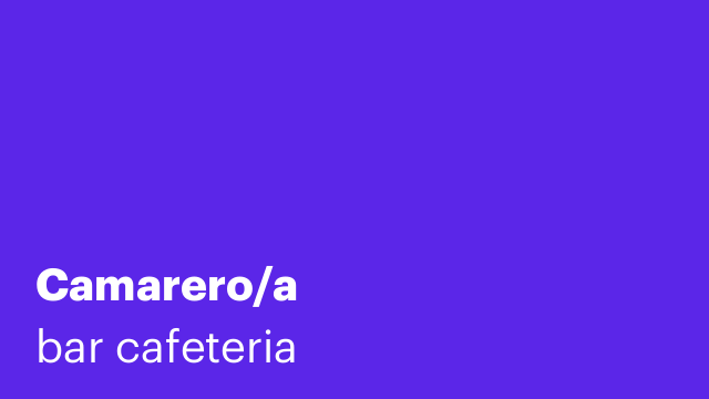 Camarero/a