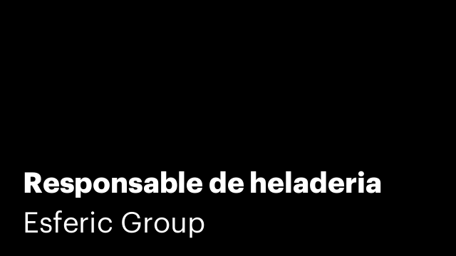 Responsable de heladeria