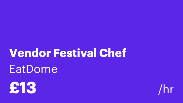 Vendor Festival Chef