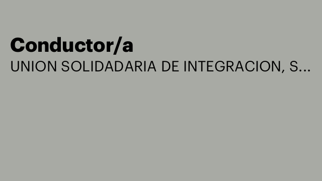 Conductor/a