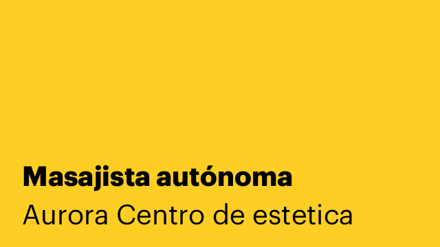 Masajista autónoma