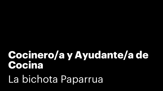Cocinero/a y Ayudante/a de Cocina