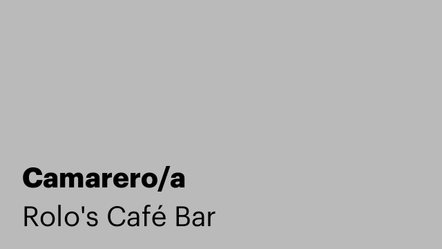Camarero/a