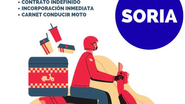Repartidor/a de Burger King en Soria
