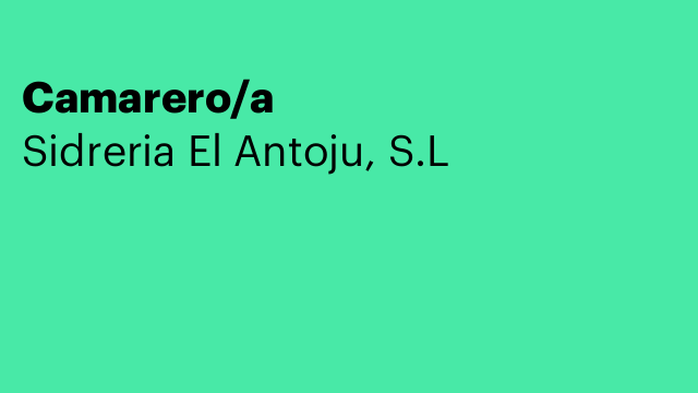 Camarero/a