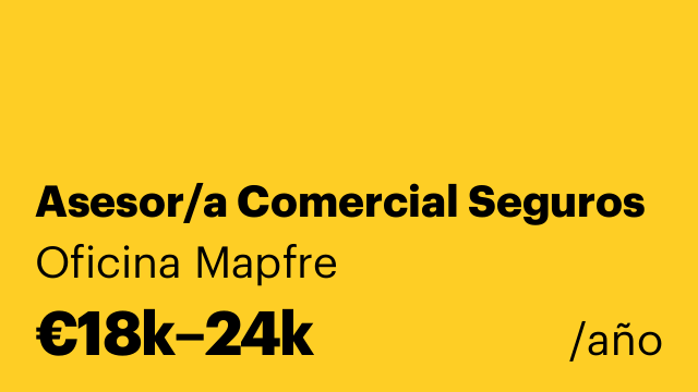 Asesor/a Comercial Seguros