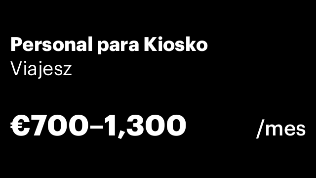 Personal para Kiosko