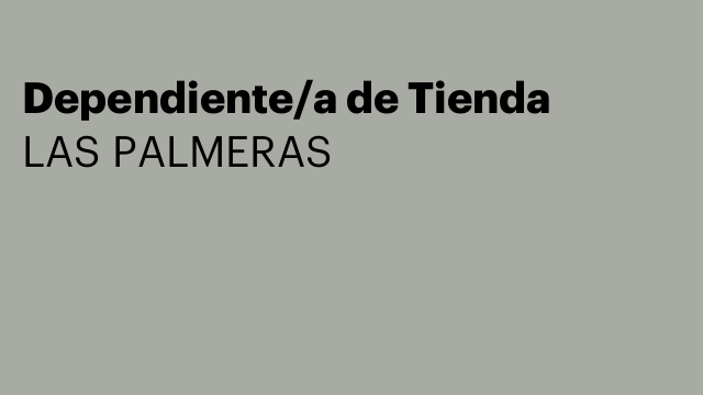 Dependiente/a de Tienda