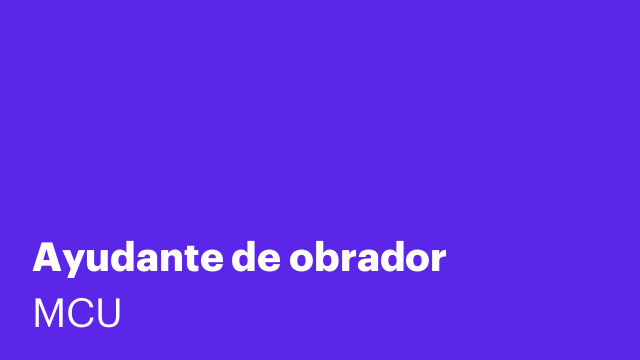 Ayudante de obrador