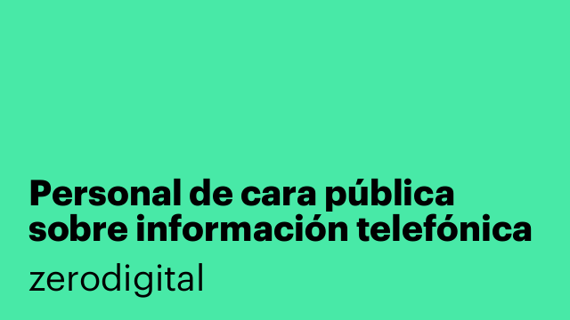 Personal de cara pública sobre información telefónica