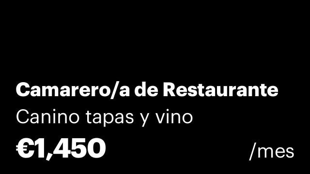 Camarero/a de Restaurante