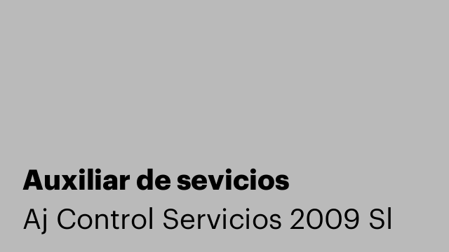Auxiliar de sevicios