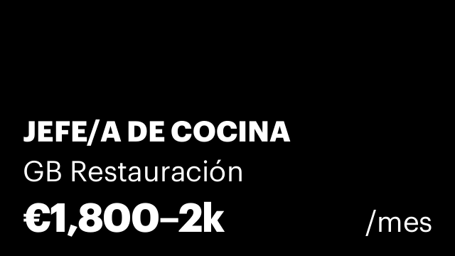 JEFE/A DE COCINA
